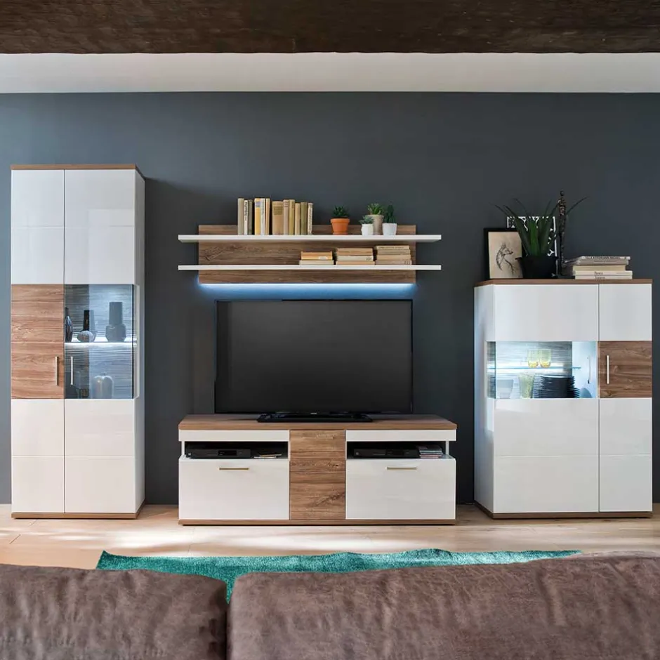 Wohnkombination 330 cm breit - Icadro (vierteilig)^Wohnen Outlet