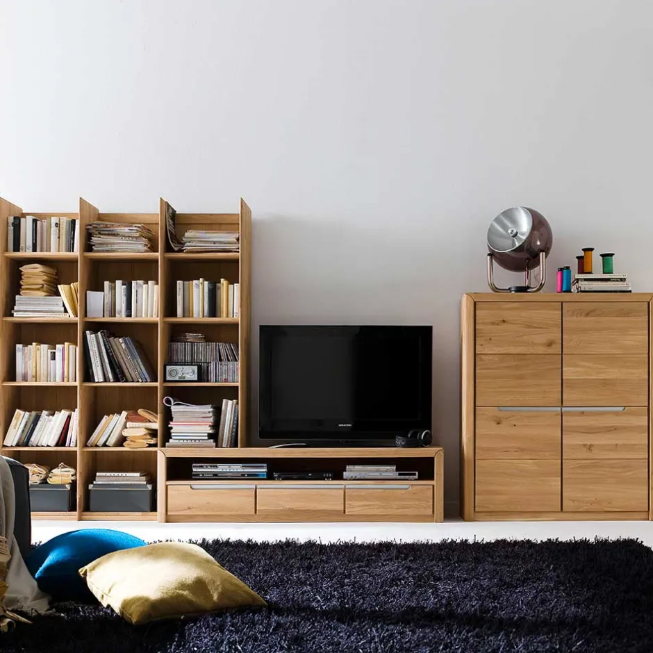 Wohnkombination Croconia aus Wildeiche Massivholz (dreiteilig)^Wohnen