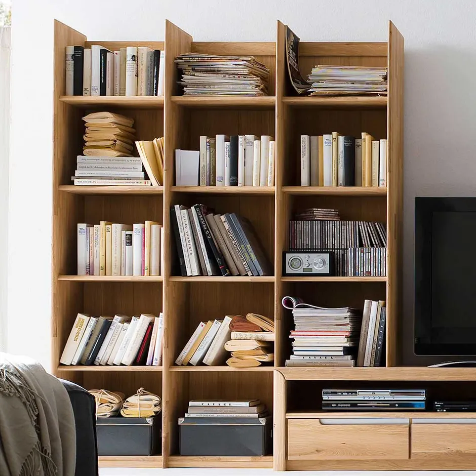 Wohnkombination Croconia aus Wildeiche Massivholz (dreiteilig)^Wohnen