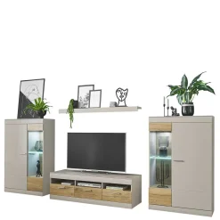 Wohnen Wohnkombination Wohnwand Set - Lioscas (vierteilig)