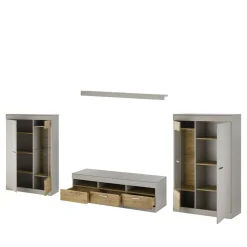 Wohnen Wohnkombination Wohnwand Set - Lioscas (vierteilig)