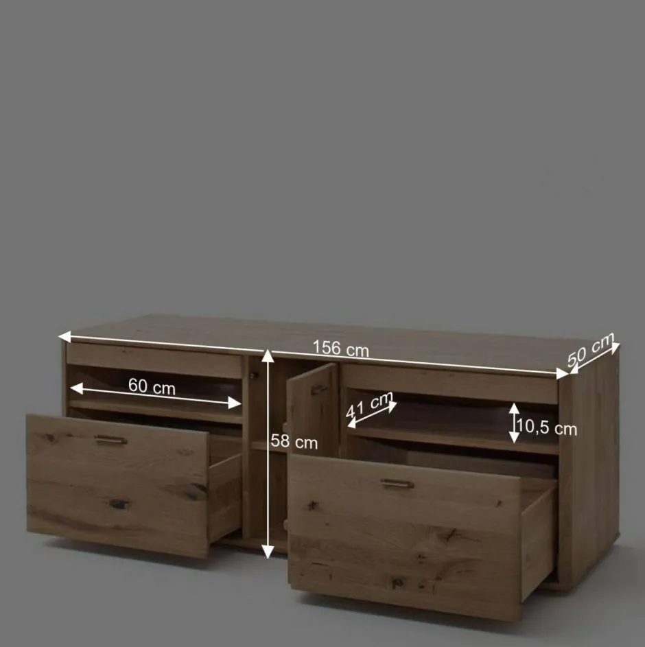 Wohnmöbel aus Eiche Massivholz - Destal (vierteilig)^Wohnen Best