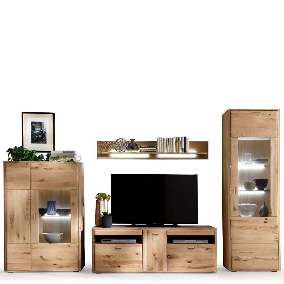 Wohnmöbel aus Eiche Massivholz - Destal (vierteilig)^Wohnen Best