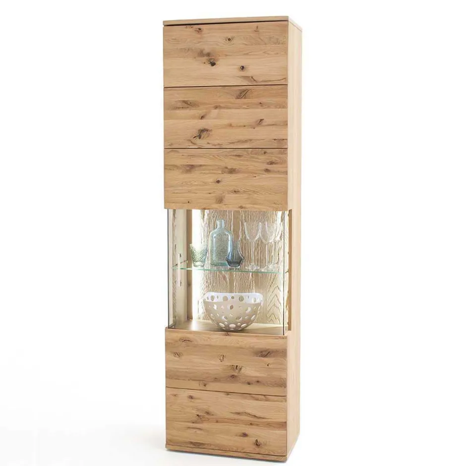 Wohnen Wohnmöbel Set in Eiche Bianco - Crokas (vierteilig)