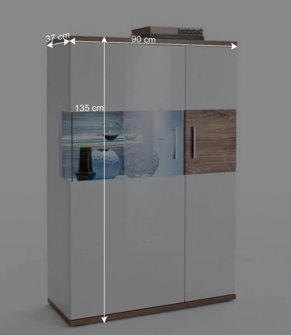 Wohnmöbel Set in Weiß Hochglanz - Icadro (vierteilig)^Wohnen Clearance