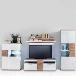 Wohnmöbel Set in Weiß Hochglanz - Icadro (vierteilig)^Wohnen Clearance