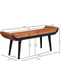 Wohnen Wohnraum Designbank aus echtem Leder - Yagov