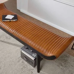 Wohnen Wohnraum Designbank aus echtem Leder - Yagov