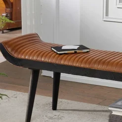 Wohnen Wohnraum Designbank aus echtem Leder - Yagov