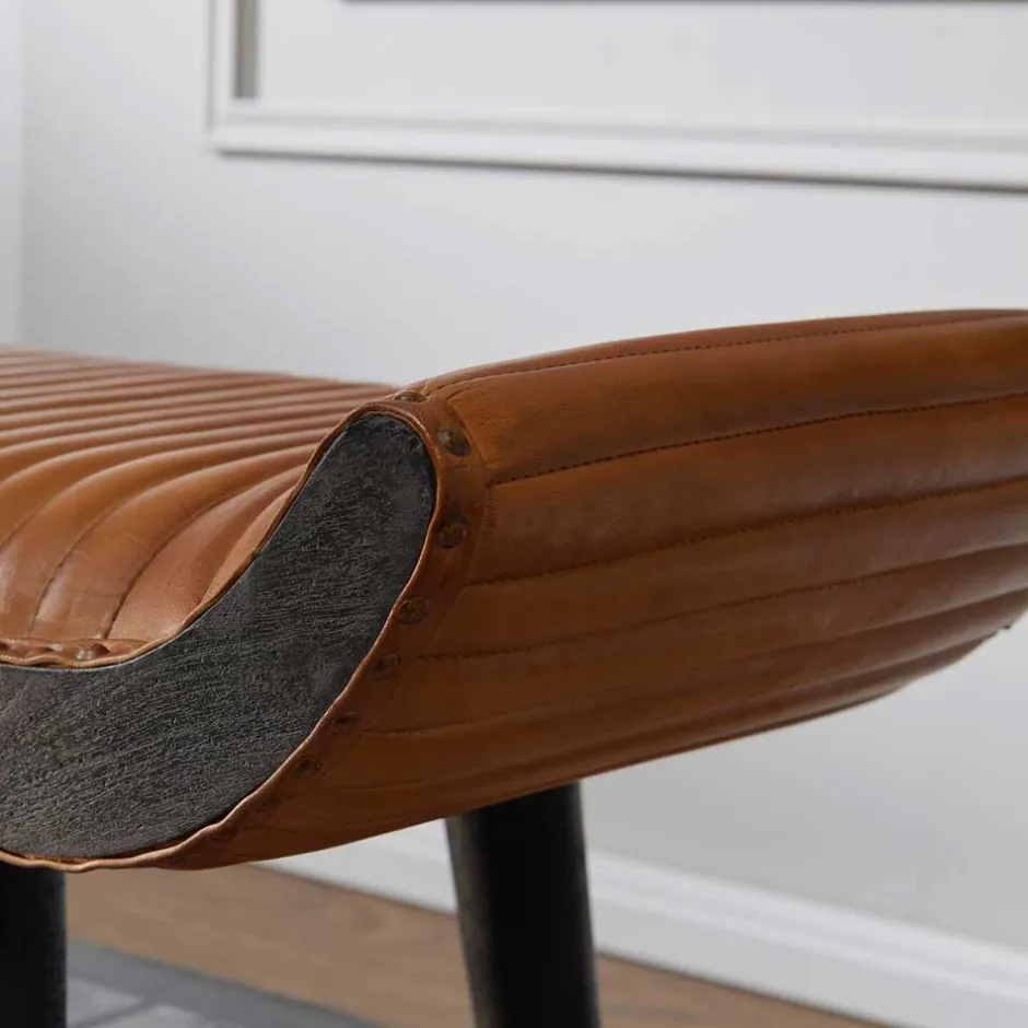 Wohnen Wohnraum Designbank aus echtem Leder - Yagov