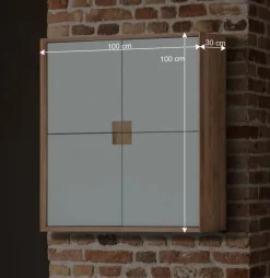 Wohnraum Hängeschrank in Weiß & Eiche - Julecas^Wohnen Best