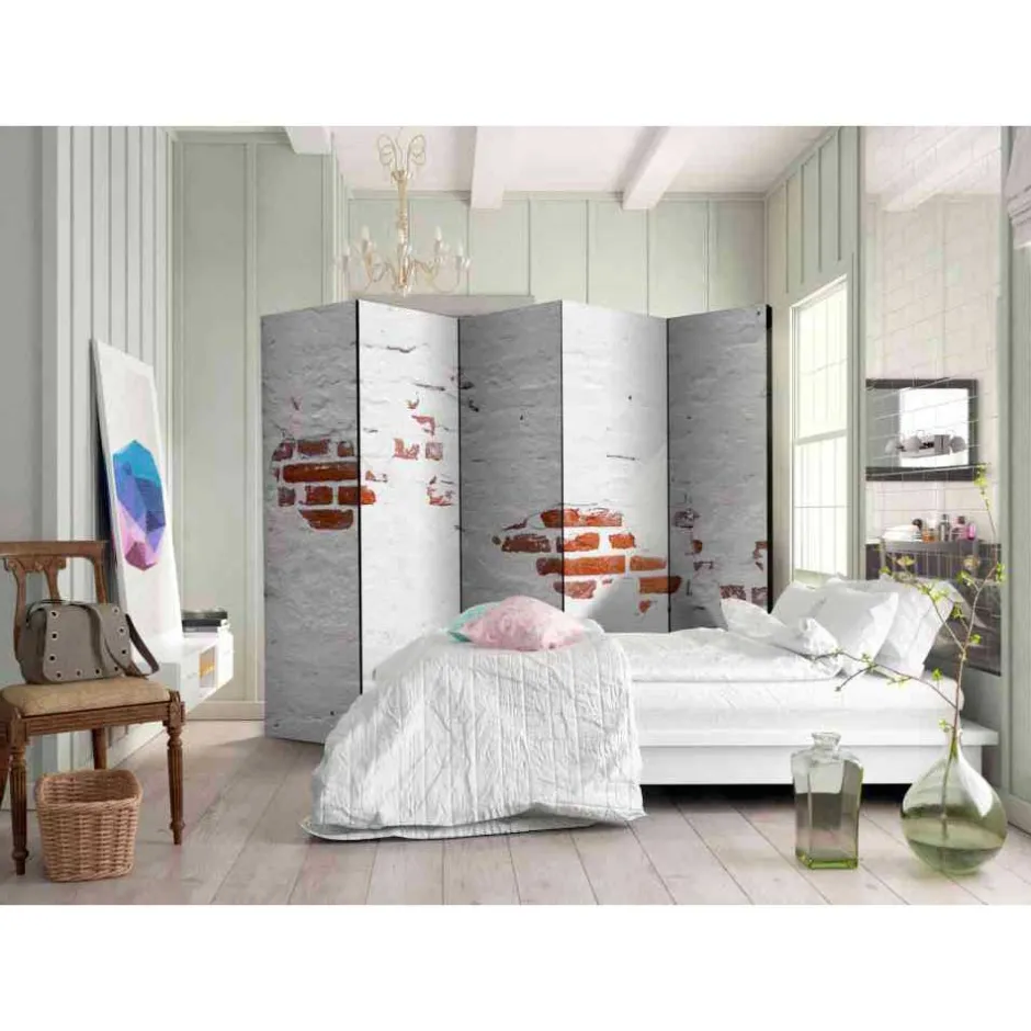 Wohnen Wohnraum Raumteiler in Maueroptik - Seven