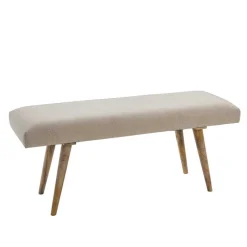 Wohnen Wohnraum Retro Polsterbank in Beige - Vergavo