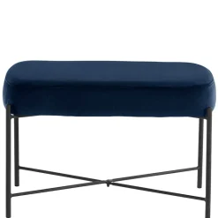 Wohnen Wohnraum Sitzbank in Blau Samt - Isika