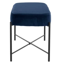 Wohnen Wohnraum Sitzbank in Blau Samt - Isika