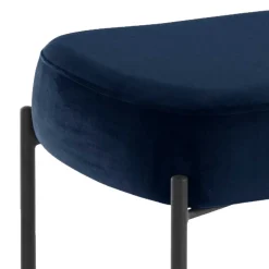 Wohnen Wohnraum Sitzbank in Blau Samt - Isika