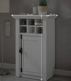 Wohnen Wohnwand Chelles im Landhausstil (vierteilig)