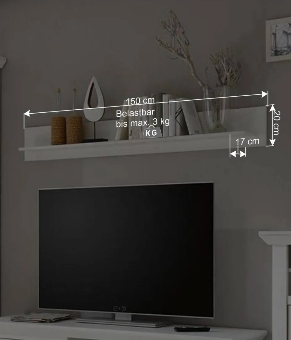 Wohnen Wohnwand Chelles im Landhausstil (vierteilig)