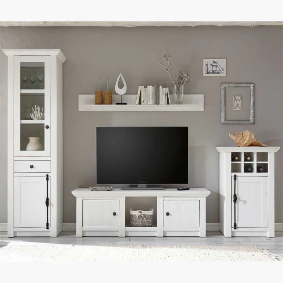 Wohnen Wohnwand Chelles im Landhausstil (vierteilig)