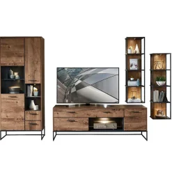 Wohnen Wohnwand Designmöbel Set - Xindus (vierteilig)