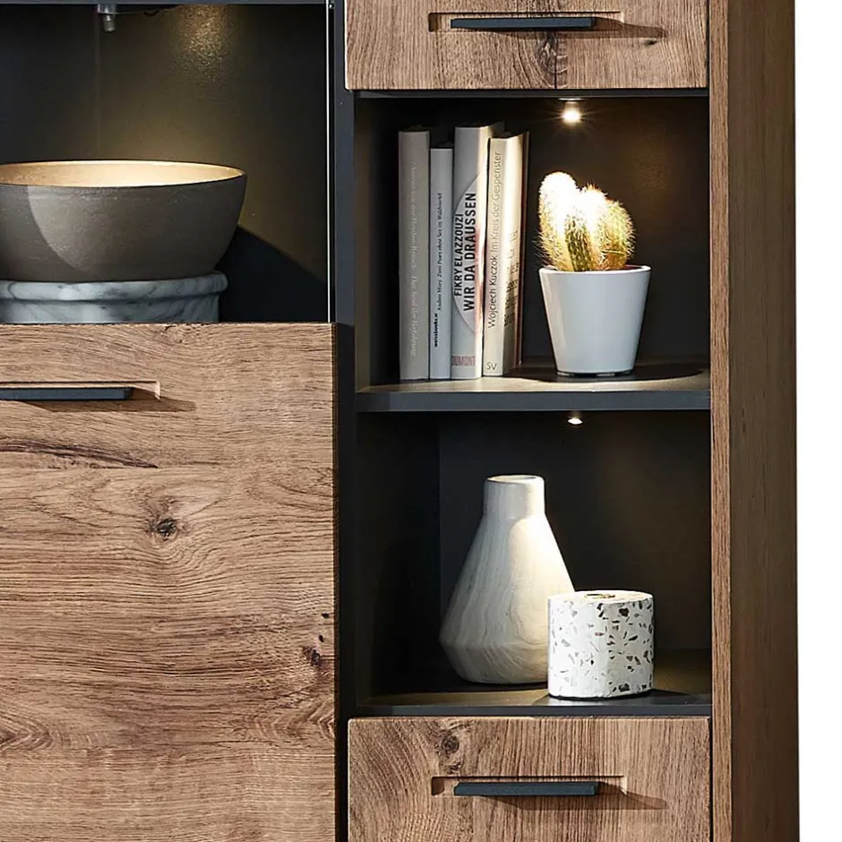 Wohnen Wohnwand Designmöbel Set - Xindus (vierteilig)