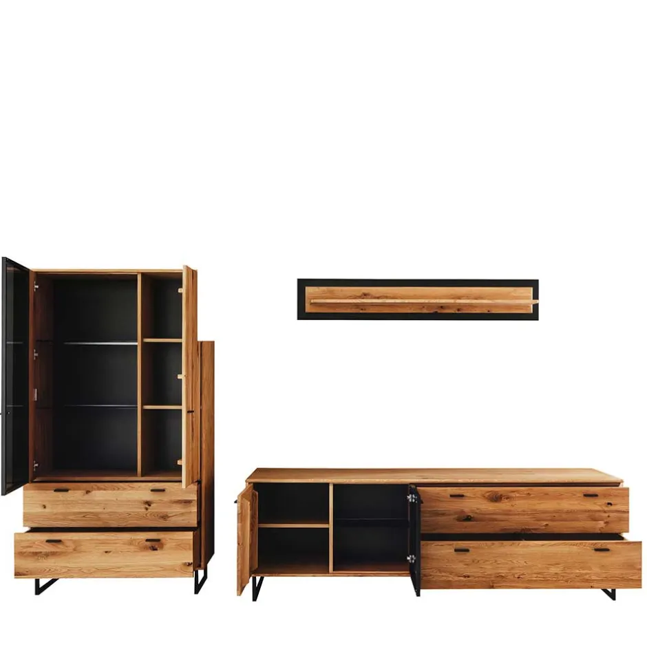 Wohnwand für Wohnzimmer Set - Flacona (dreiteilig)^Wohnen Hot