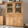 Wohnen Wohnwand Highboard aus Holz - Teano