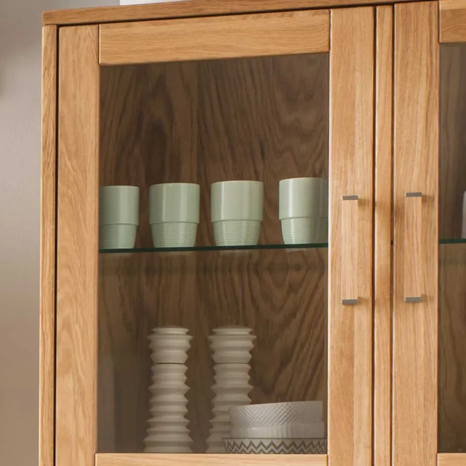 Wohnen Wohnwand Highboard aus Holz - Teano