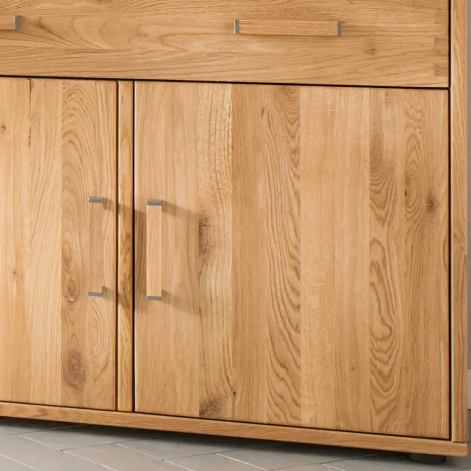 Wohnen Wohnwand Highboard aus Holz - Teano