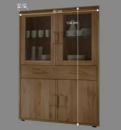 Wohnen Wohnwand Highboard aus Holz - Teano