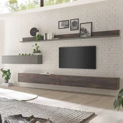 Wohnwand Hängeschränke und Wandboards im Set - Mundo (fünfteilig)^Wohnen Hot