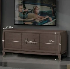 Wohnwand in Esche Dunkel - Lacruzira (dreiteilig)^Wohnen Best