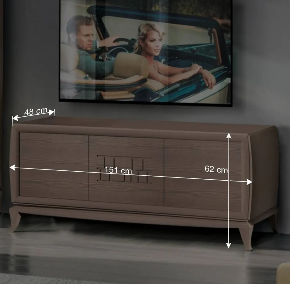 Wohnwand in Esche Dunkel - Lacruzira (dreiteilig)^Wohnen Best