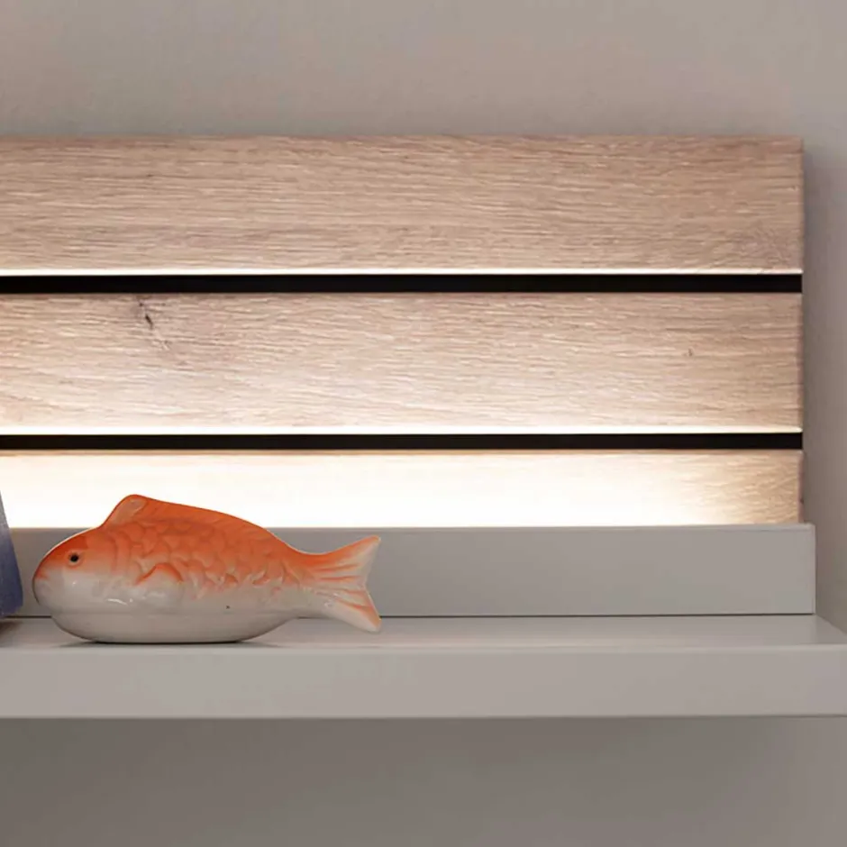 Wohnwand in Weiß mit Wildeiche - Varzino (dreiteilig)^Wohnen Online