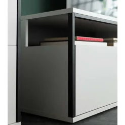 Wohnwand in Weiß und Schwarzgrau - Loazin (dreiteilig)^Wohnen Best