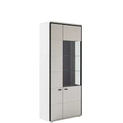 Wohnwand in Weiß und Schwarzgrau - Loazin (dreiteilig)^Wohnen Best