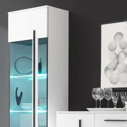 Wohnen Wohnwand Jetongos in Hochglanz Weiß (dreiteilig)