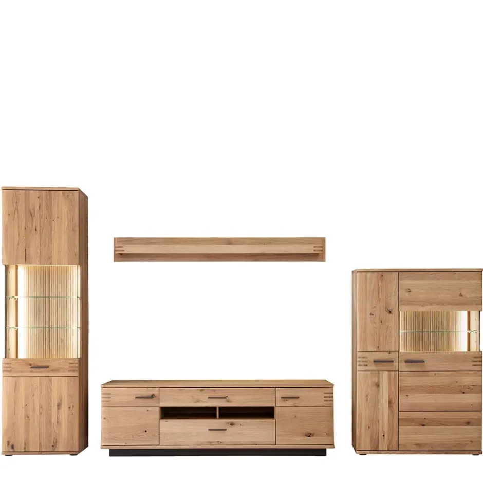 Wohnwand Kombination Möbelset - Crupean (vierteilig)^Wohnen Sale