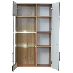 Wohnwand Möbel in Schwarz & Wildeiche - Kandu (fünfteilig)^Wohnen Clearance