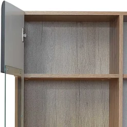 Wohnwand Möbel in Schwarz & Wildeiche - Kandu (fünfteilig)^Wohnen Clearance