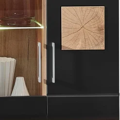 Wohnwand Möbel in Schwarz & Wildeiche - Kandu (fünfteilig)^Wohnen Clearance