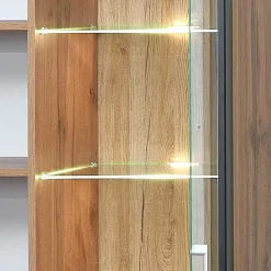 Wohnwand Möbel in Schwarz & Wildeiche - Kandu (fünfteilig)^Wohnen Clearance