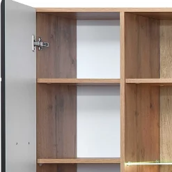 Wohnwand Möbel in Schwarz & Wildeiche - Kandu (fünfteilig)^Wohnen Clearance