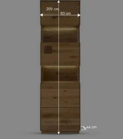Wohnwand Möbel Kombination aus Wildeiche - Millena (dreiteilig)^Wohnen Best