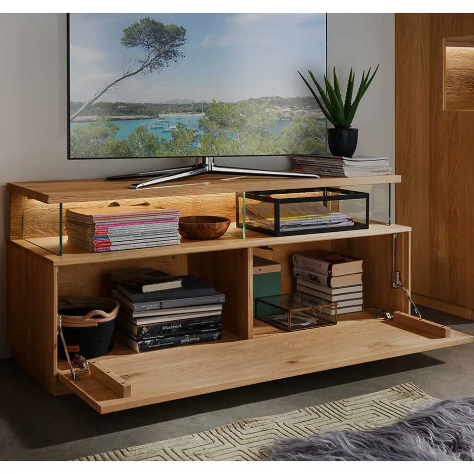 Wohnwand Möbel Kombination aus Wildeiche - Millena (dreiteilig)^Wohnen Best