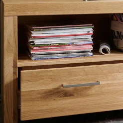 Wohnen Wohnwand Möbel Set aus Wildeiche - Loitons (vierteilig)