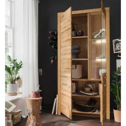 Wohnen Wohnwand Möbel Set aus Wildeiche - Loitons (vierteilig)