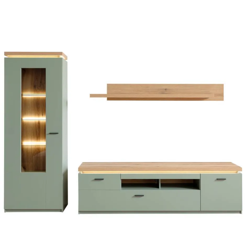 Wohnen Wohnwand Möbel-Kombi modern - Kwin (dreiteilig)