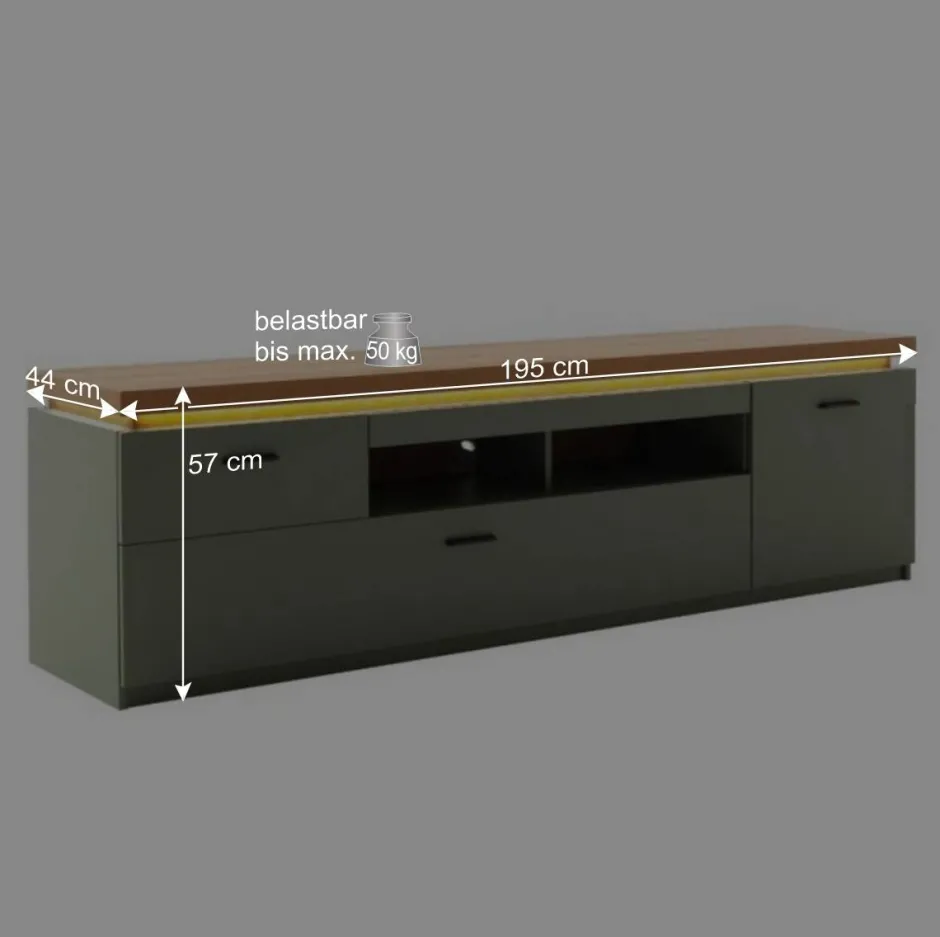 Wohnen Wohnwand Möbel-Kombi modern - Kwin (dreiteilig)