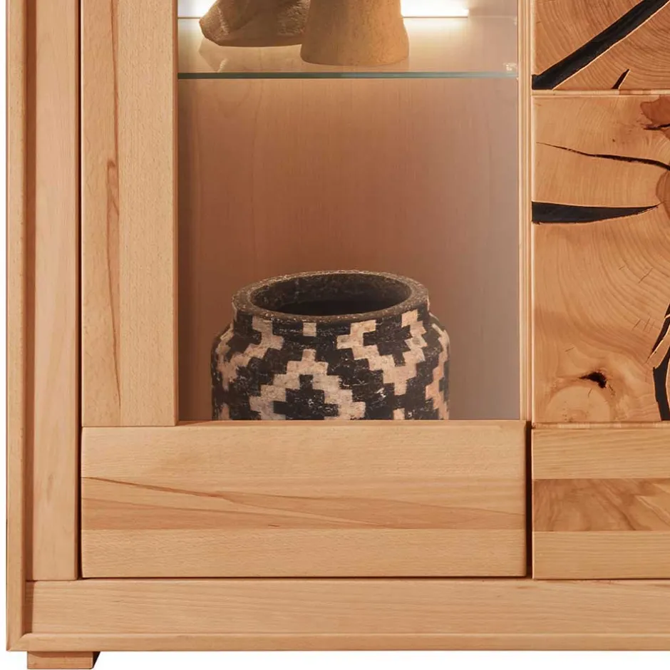 Wohnwand Möbelset aus Massivholz - Sarosca (vierteilig)^Wohnen